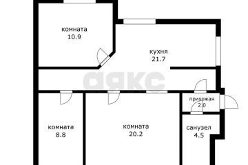 Фото №1: 3-комнатная квартира 68 м², 1/2 эт. - Яблоновский, ул. Железнодорожная, 17/1