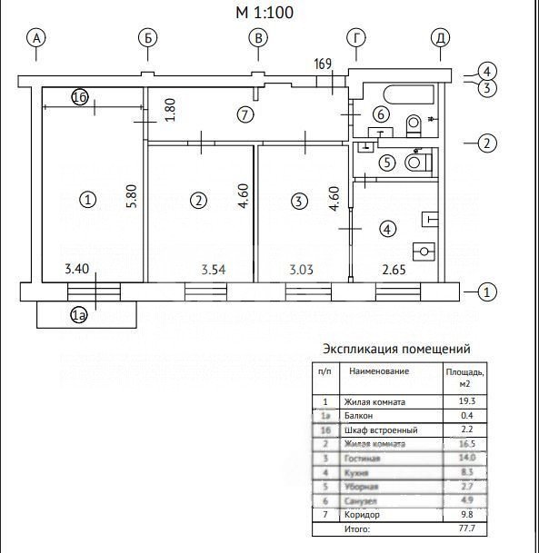 Фото №9: 3-комнатная квартира 77&nbsp;м², 10/11&nbsp;эт. - Москва, Юго-Восточный административный округ, Южнопортовый, мкр. Л, ул. Шарикоподшипниковская, 40