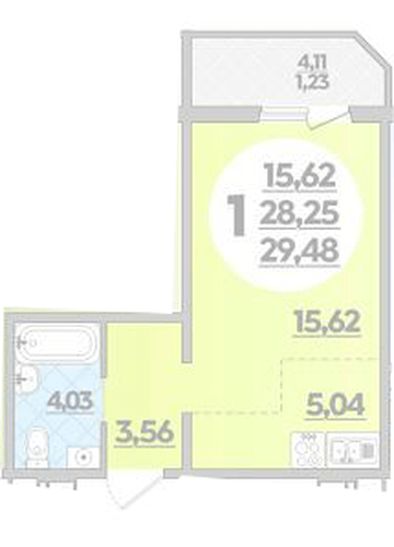 Фото №1: Студия 29&nbsp;м², 3/9&nbsp;эт. - Крымск, мкр. Надежда