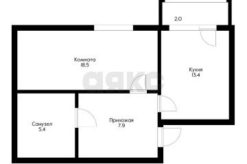 Фото №2: 1-комнатная квартира 47 м² - Яблоновский, ул. Новороссийская, 6