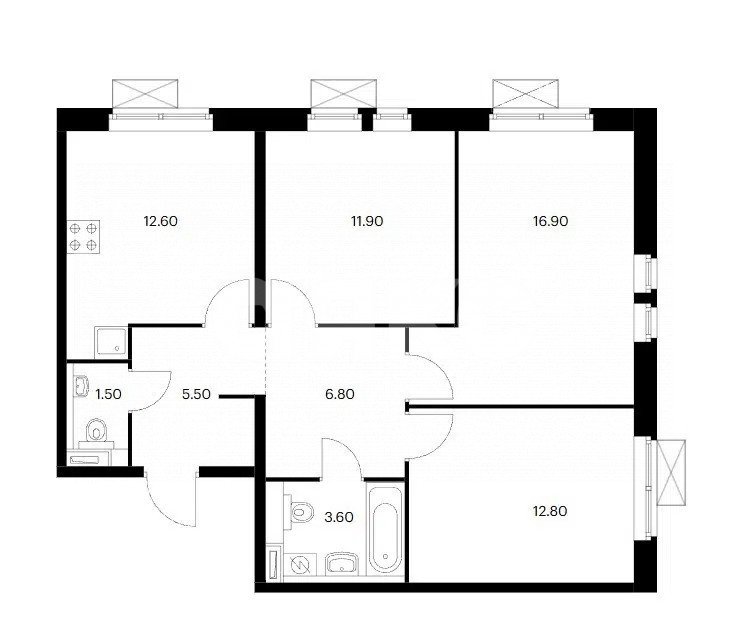 Фото №26: 3-комнатная квартира 71&nbsp;м², 7/23&nbsp;эт. - Москва, Северный административный округ, Западное Дегунино, мкр. ЖК Ильменский 17, пр-д Ильменский, 17к2