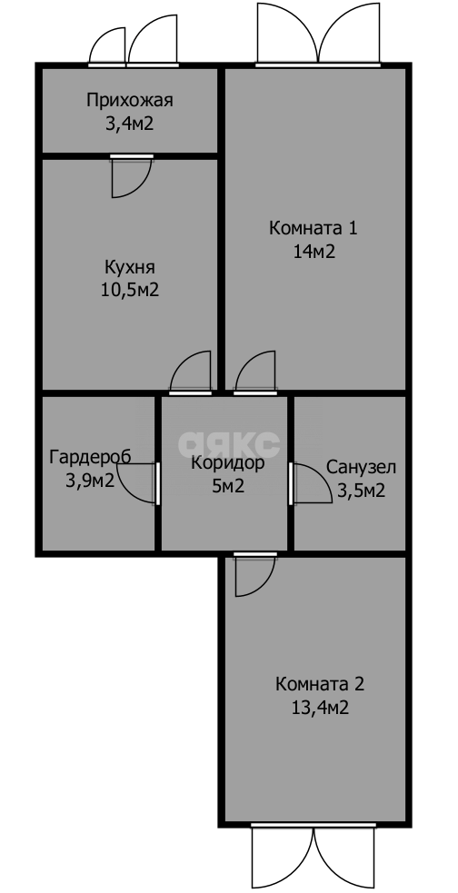 Фото №33: 2-комнатная квартира 52&nbsp;м², 1/5&nbsp;эт. - Сукко, мкр. жилой комплекс Холидей Хаус, ул. Мирная, 11к3