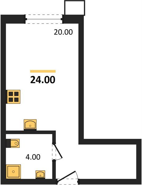 Фото №1: Студия 24&nbsp;м², 2/16&nbsp;эт. - Краснодар, Прикубанский внутригородской округ, мкр. Парк Победы