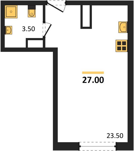 Фото №1: Студия 27&nbsp;м², 3/16&nbsp;эт. - Краснодар, Прикубанский внутригородской округ, мкр. Догма Парк