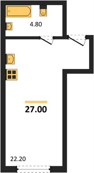 Фото №1: Студия 27&nbsp;м², 2/16&nbsp;эт. - Краснодар, Прикубанский внутригородской округ, мкр. Догма Парк