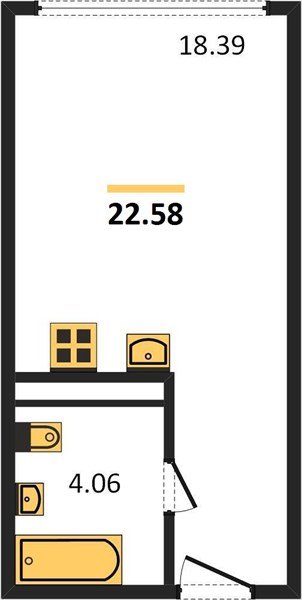 Фото №1: Студия 22&nbsp;м², 6/24&nbsp;эт. - Краснодар, Центральный внутригородской округ, мкр. Черёмушки