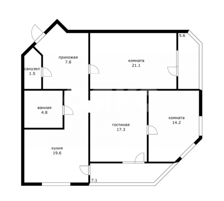 Фото №32: 3-комнатная квартира 115&nbsp;м², 3/15&nbsp;эт. - Сочи, Центральный, мкр. Гагарина, ул. Виноградная, 2Б