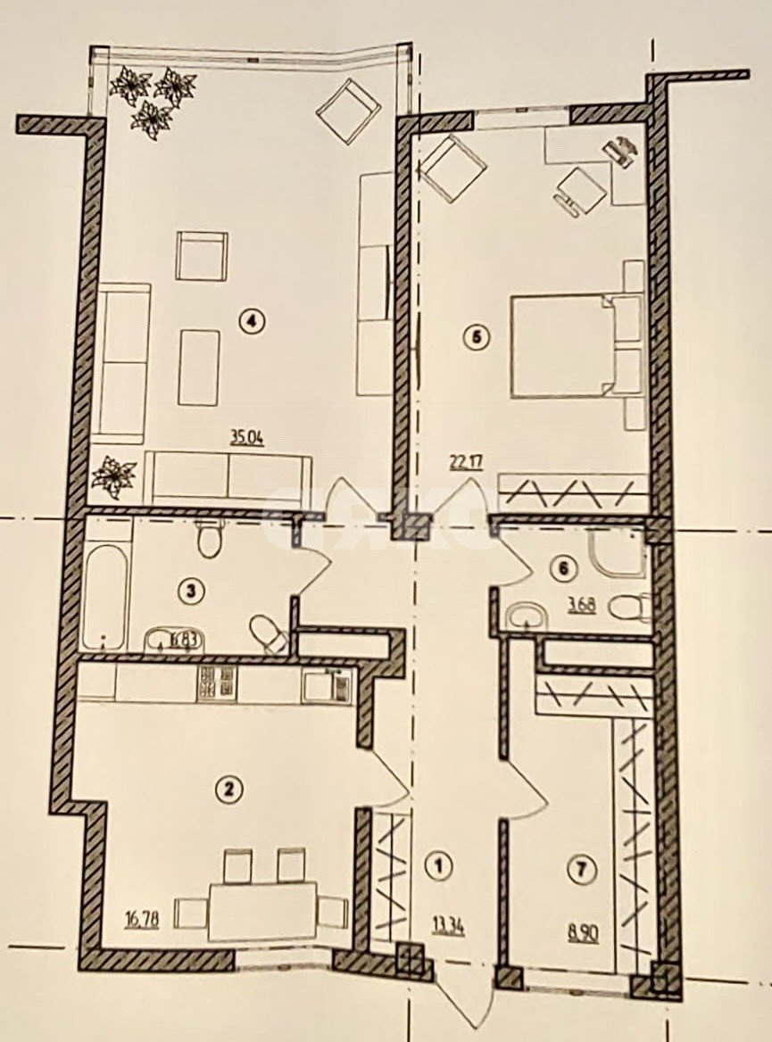Фото №32: 3-комнатная квартира 105&nbsp;м², 5/6&nbsp;эт. - Анапа, ул. Маяковского, 5