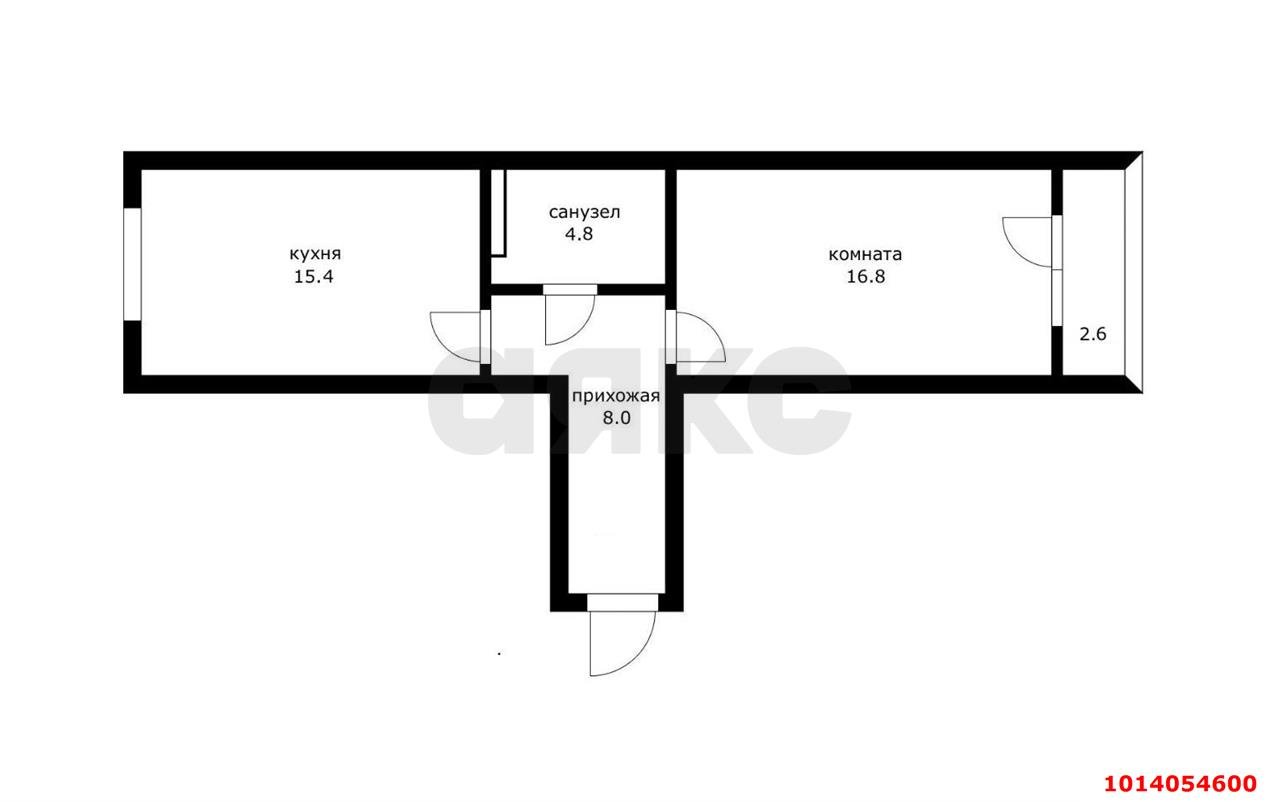 Фото №8: 1-комнатная квартира 45&nbsp;м², 3/5&nbsp;эт. - Южный, мкр. жилой комплекс История, ул. Казачья, 2к2