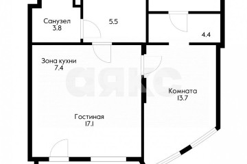 Фото №1: 2-комнатная квартира 61&nbsp;м², 4/45&nbsp;эт. - Москва, мкр. жилой комплекс Сидней Сити, к2/2