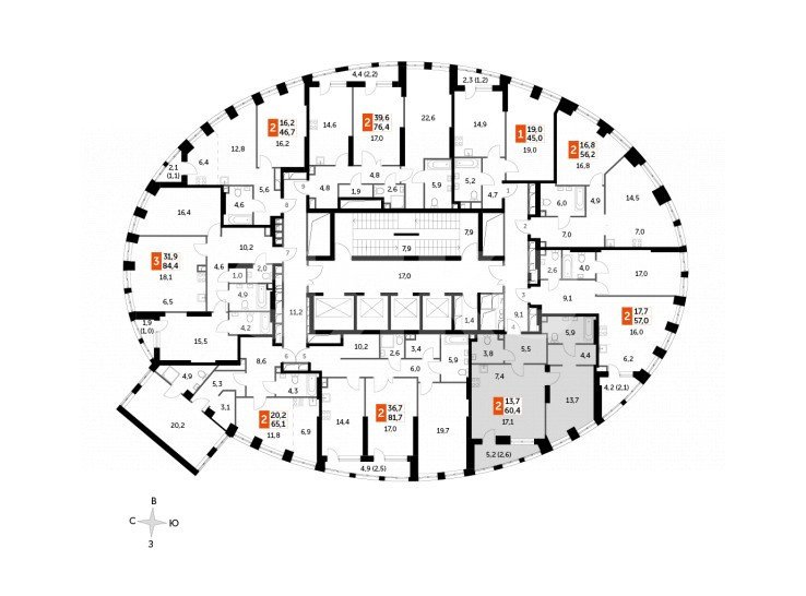 Фото №22: 2-комнатная квартира 61&nbsp;м², 4/45&nbsp;эт. - Москва, Хорошёво-Мнёвники, мкр. жилой комплекс Сидней Сити, к2/2