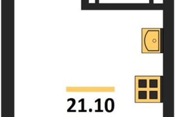 Фото №1: Студия 21 м², 13/16 эт. - Краснодар, мкр. Догма Парк, ул. Марины Цветаевой, 36