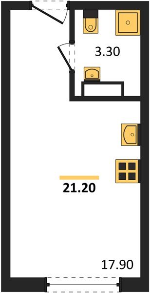 Фото №1: Студия 21&nbsp;м², 8/16&nbsp;эт. - Краснодар, Прикубанский внутригородской округ, мкр. Догма Парк, ул. Марины Цветаевой, 35