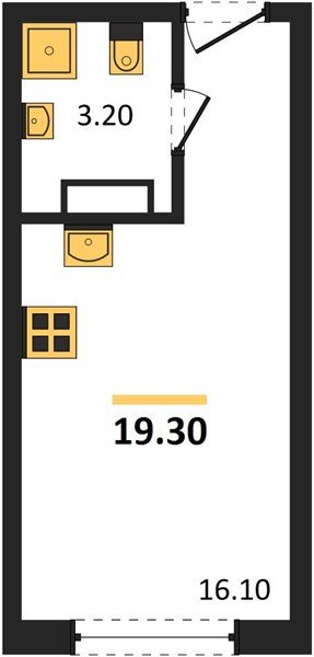 Фото №1: Студия 19&nbsp;м², 9/16&nbsp;эт. - Краснодар, Прикубанский внутригородской округ, мкр. Догма Парк, ул. Марины Цветаевой, 35