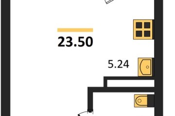 Фото №1: Студия 23 м², 2/18 эт. - Краснодар, мкр. жилой комплекс Архитектор,
