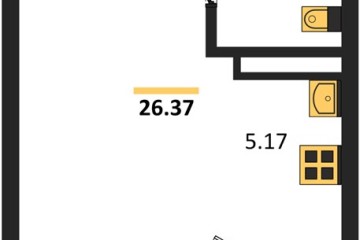 Фото №1: Студия 26 м², 9/18 эт. - Краснодар, мкр. ЖК Архитектор,