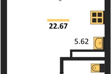 Фото №1: Студия 22 м², 3/18 эт. - Краснодар, мкр. ЖК Архитектор,