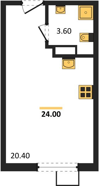 Фото №1: Студия 24&nbsp;м², 2/16&nbsp;эт. - Краснодар, Прикубанский внутригородской округ, мкр. Парк Победы