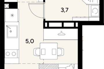 Фото №1: Студия 20 м², 14/18 эт. - Краснодар, мкр. ЖК Грейд,