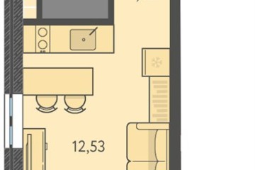 Фото №1: Студия 22 м², 11/18 эт. - Краснодар, мкр. ЖК Тёплые Края, ул. имени Леона Орбели, 9