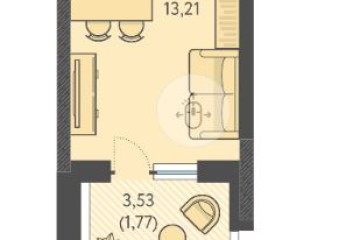 Фото №1: Студия 22 м², 1/18 эт. - Краснодар, мкр. ЖК Тёплые Края, ул. имени Леона Орбели, 9