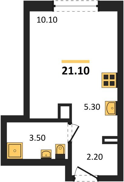 Фото №1: Студия 21&nbsp;м², 14/18&nbsp;эт. - Краснодар, Прикубанский внутригородской округ, мкр. ЖК Грейд