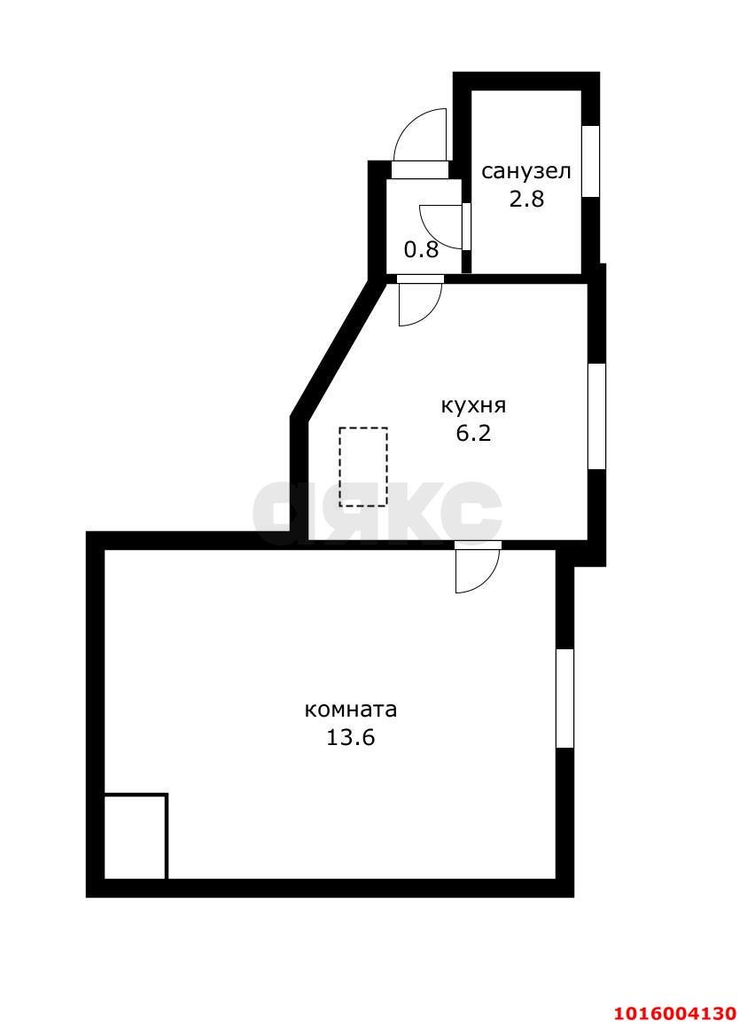 Фото №9: 1-комнатная квартира 22&nbsp;м², 1/1&nbsp;эт. - Краснодар, Центральный внутригородской округ, мкр. Центральный, ул. Леваневского, 30