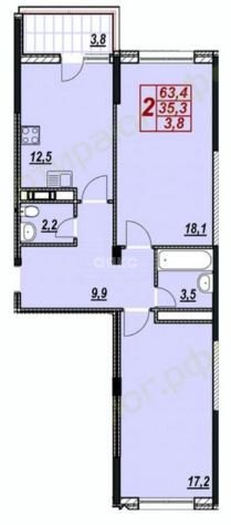 Фото №14: 2-комнатная квартира 67&nbsp;м², 10/13&nbsp;эт. - Анапа, Алексеевка, мкр. ЖК Лазурный, ул. Крестьянская, 27к2