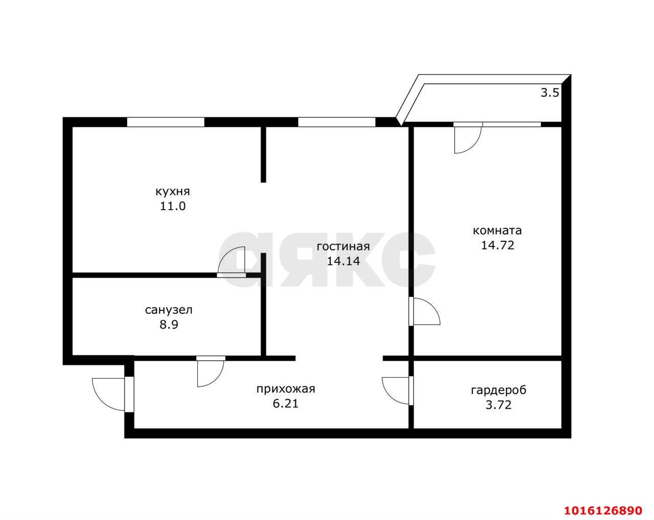 Фото №10: 2-комнатная квартира 0&nbsp;м², 3/3&nbsp;эт. - Новая Адыгея, мкр. жилой комплекс Тургеневский, ул. Тургеневское шоссе, 3А/12