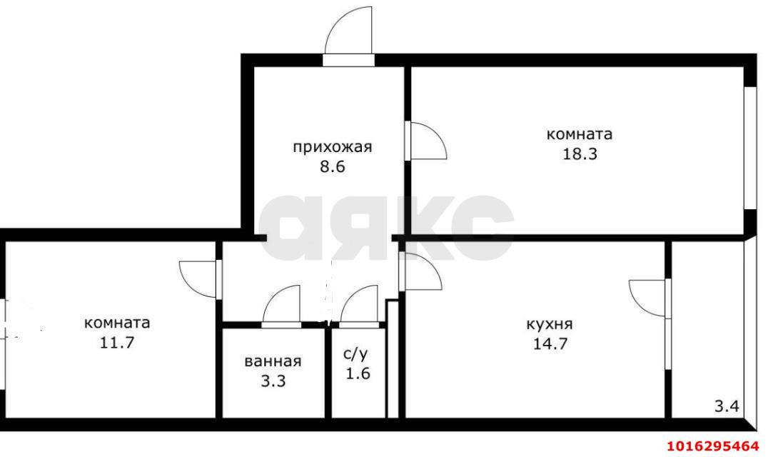 Фото №3: 2-комнатная квартира 61&nbsp;м², 14/16&nbsp;эт. - Краснодар, Прикубанский внутригородской округ, мкр. Восточно-Кругликовский, ул. Героев-Разведчиков, 26
