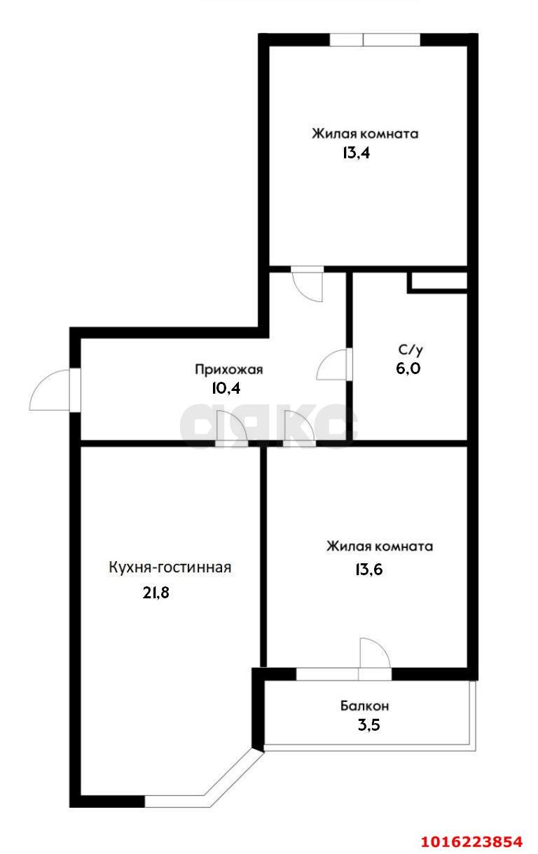 Фото №14: 2-комнатная квартира 68&nbsp;м², 6/16&nbsp;эт. - Краснодар, Прикубанский внутригородской округ, ЖК Любимый Дом, мкр. имени Петра Метальникова, ул. Тополиная, 46к2