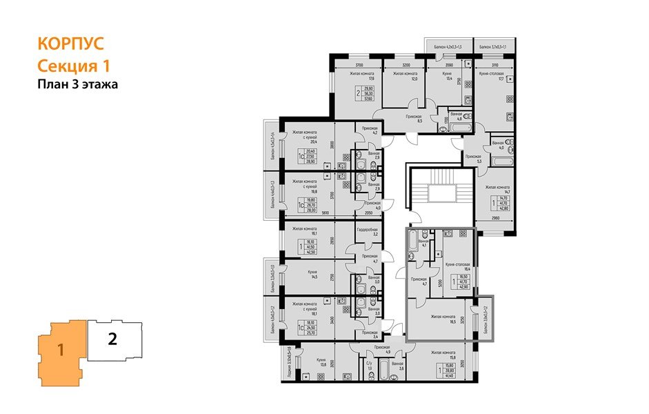 Фото №8: Студия 25&nbsp;м², 3/3&nbsp;эт. - Берёзовый, Прикубанский внутригородской округ, Прогресс, жилой комплекс Прогресс, мкр. жилой комплекс Нова Вита, ул. имени А.Н. Лодыгина, 6лит12
