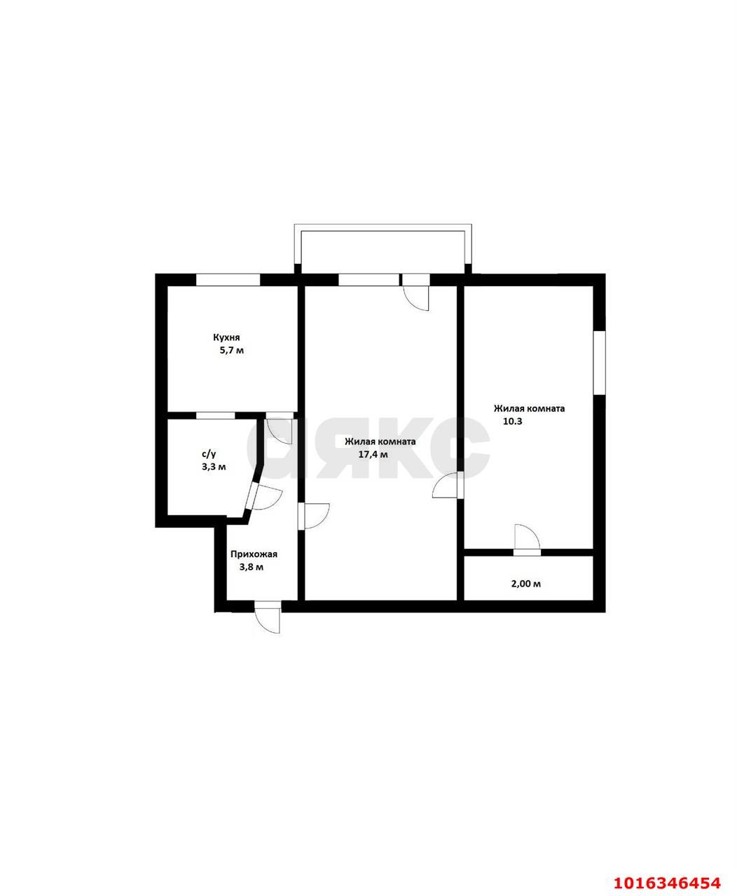 Фото №12: 2-комнатная квартира 48&nbsp;м², 4/5&nbsp;эт. - Краснодар, Центральный внутригородской округ, мкр. Центральный, ул. Коммунаров, 201