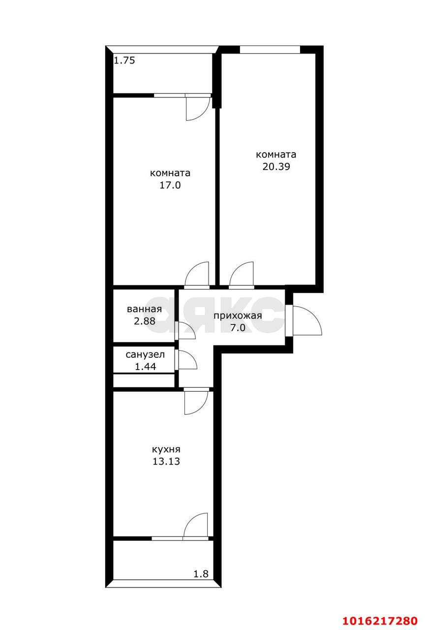 Фото №8: 2-комнатная квартира 65&nbsp;м², 16/22&nbsp;эт. - Краснодар, Прикубанский внутригородской округ, ЖК Славянка, мкр. Славянский, ул. Заполярная, 39к8