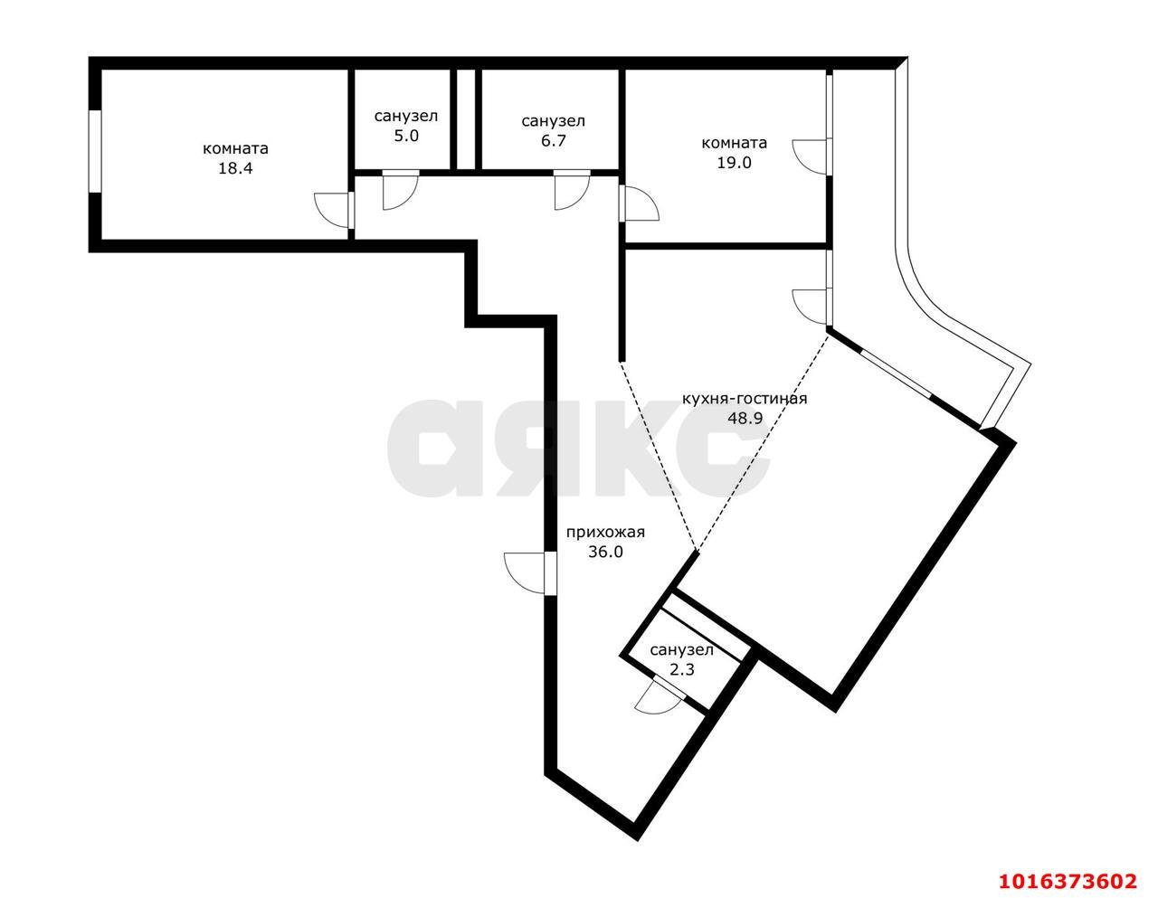 Фото №2: 3-комнатная квартира 140&nbsp;м², 17/24&nbsp;эт. - Краснодар, Западный внутригородской округ, Фестивальный, мкр. ЖК Тургенев, ул. Дальняя, 8к1