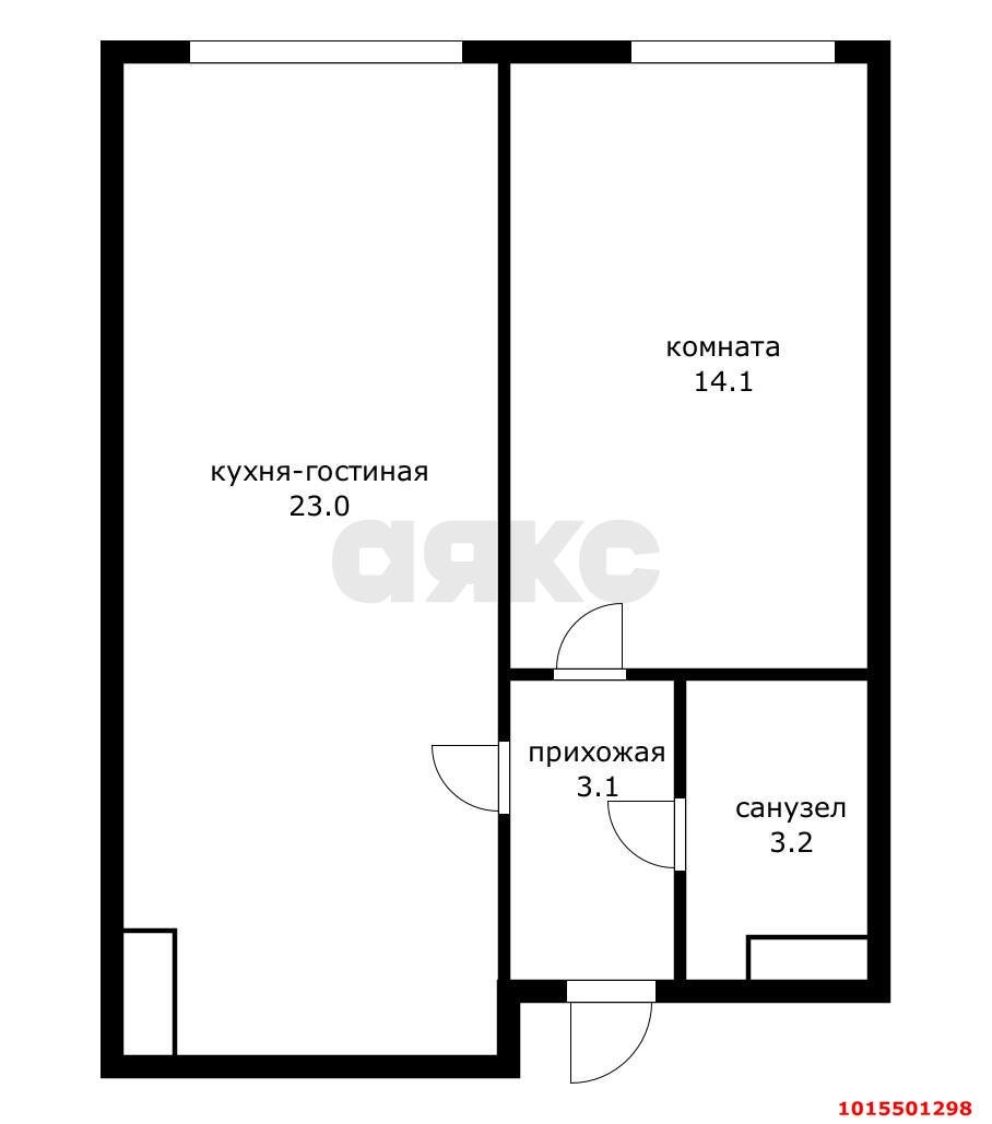 Фото №12: 1-комнатная квартира 43&nbsp;м², 2/9&nbsp;эт. - Новая Адыгея, мкр. жилой комплекс Мега-Победа 2, ул. Песочная, 1к5