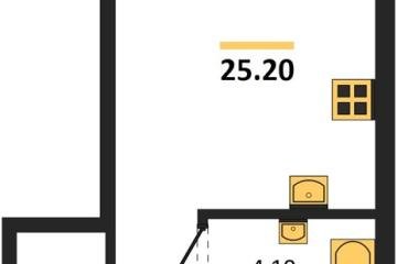 Фото №1: Студия 25 м², 5/18 эт. - Краснодар, мкр. квартал Самолёт 7,