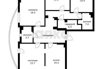 Фото №1: 3-комнатная квартира 131&nbsp;м², 10/16&nbsp;эт. - Краснодар, мкр. Центральный, ул. имени Пушкина, 6