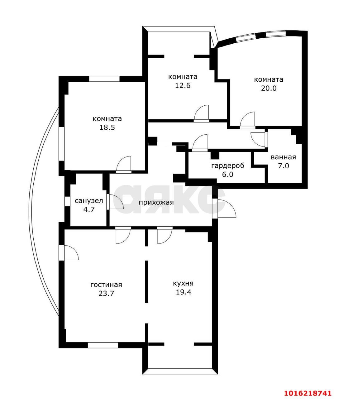 Фото №1: 3-комнатная квартира 140&nbsp;м², 10/16&nbsp;эт. - Краснодар, Западный внутригородской округ, мкр. Центральный, ул. имени Пушкина, 6