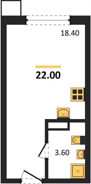 Фото №1: Студия 22&nbsp;м², 7/16&nbsp;эт. - Краснодар, Прикубанский внутригородской округ, мкр. Парк Победы