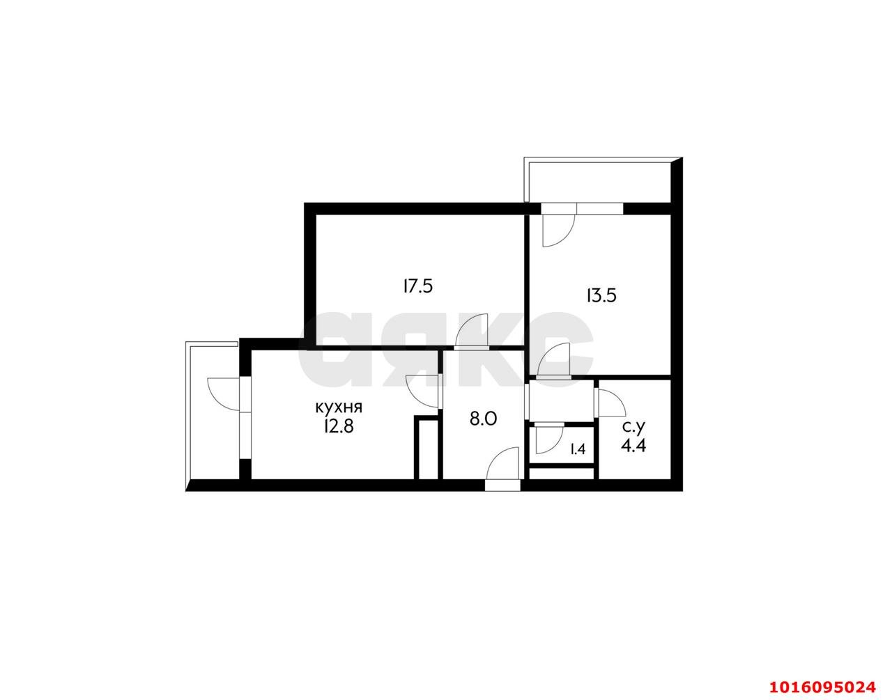 Фото №14: 2-комнатная квартира 62&nbsp;м², 4/24&nbsp;эт. - Краснодар, Прикубанский внутригородской округ, мкр. ЖК Бауинвест, ул. имени 40-летия Победы, 184к1