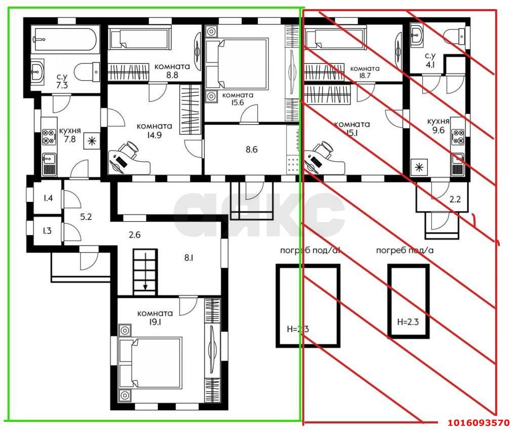 Фото №4: Дом 150&nbsp;м² + 4&nbsp;сот., 2&nbsp;эт. - Краснодар, Западный внутригородской округ, мкр. Сельскохозяйственный Институт, ул. Володи Головатого, 20