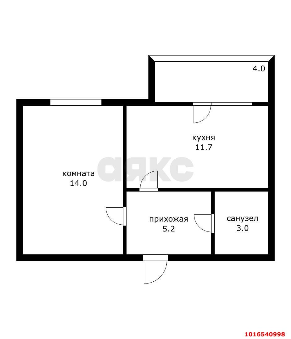 Фото №8: 1-комнатная квартира 38&nbsp;м², 3/3&nbsp;эт. - Хомуты, ул. Сквозная, 1