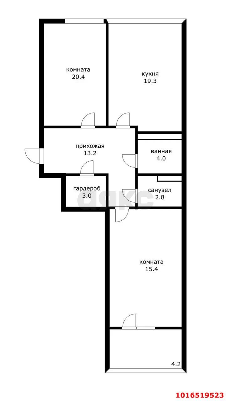 Фото №26: 2-комнатная квартира 80&nbsp;м², 12/18&nbsp;эт. - Краснодар, Карасунский внутригородской округ, Гидростроителей, мкр. ЖК Речной Бриз, ул. Парусная, 10к2