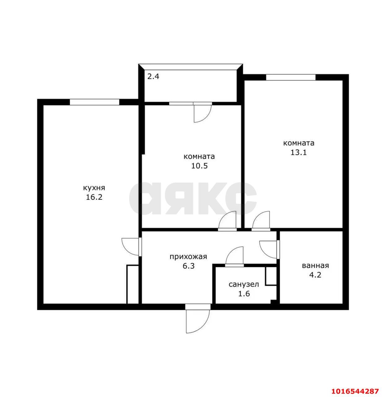 Фото №13: 2-комнатная квартира 51&nbsp;м², 16/16&nbsp;эт. - Краснодар, Прикубанский внутригородской округ, мкр. жилой комплекс Дыхание, ул. Лётчика Позднякова, 2к23