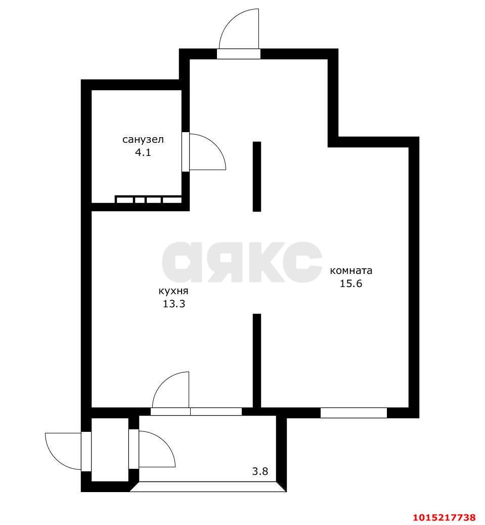 Фото №6: 1-комнатная квартира 44&nbsp;м², 13/19&nbsp;эт. - Краснодар, Прикубанский внутригородской округ, мкр. жилой комплекс Новелла, ул. Питерская, 40