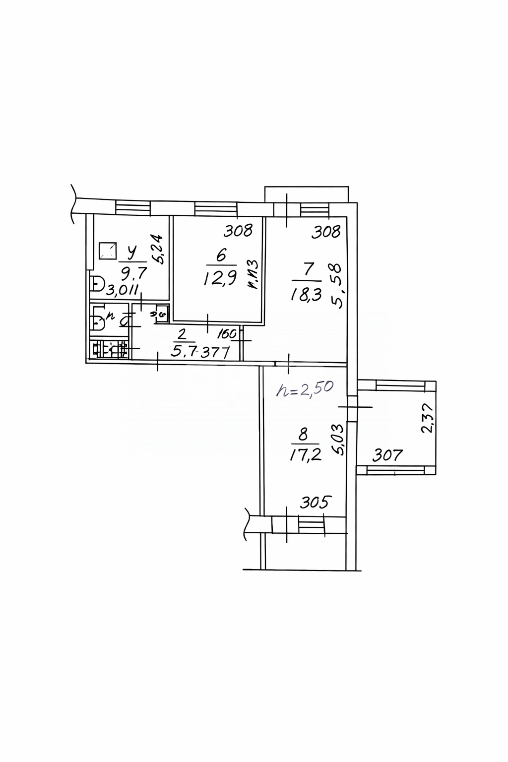 Фото №15: 3-комнатная квартира 74&nbsp;м², 3/9&nbsp;эт. - Мариуполь, Жовтневый, Западный, мкр. 23-й, ул. 9-й Авиадивизии, 28