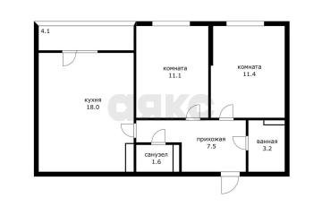 Фото №1: 2-комнатная квартира 52&nbsp;м², 8/16&nbsp;эт. - Краснодар, мкр. жилой комплекс Ракурс, ул. имени Героя Ростовского, 8к7