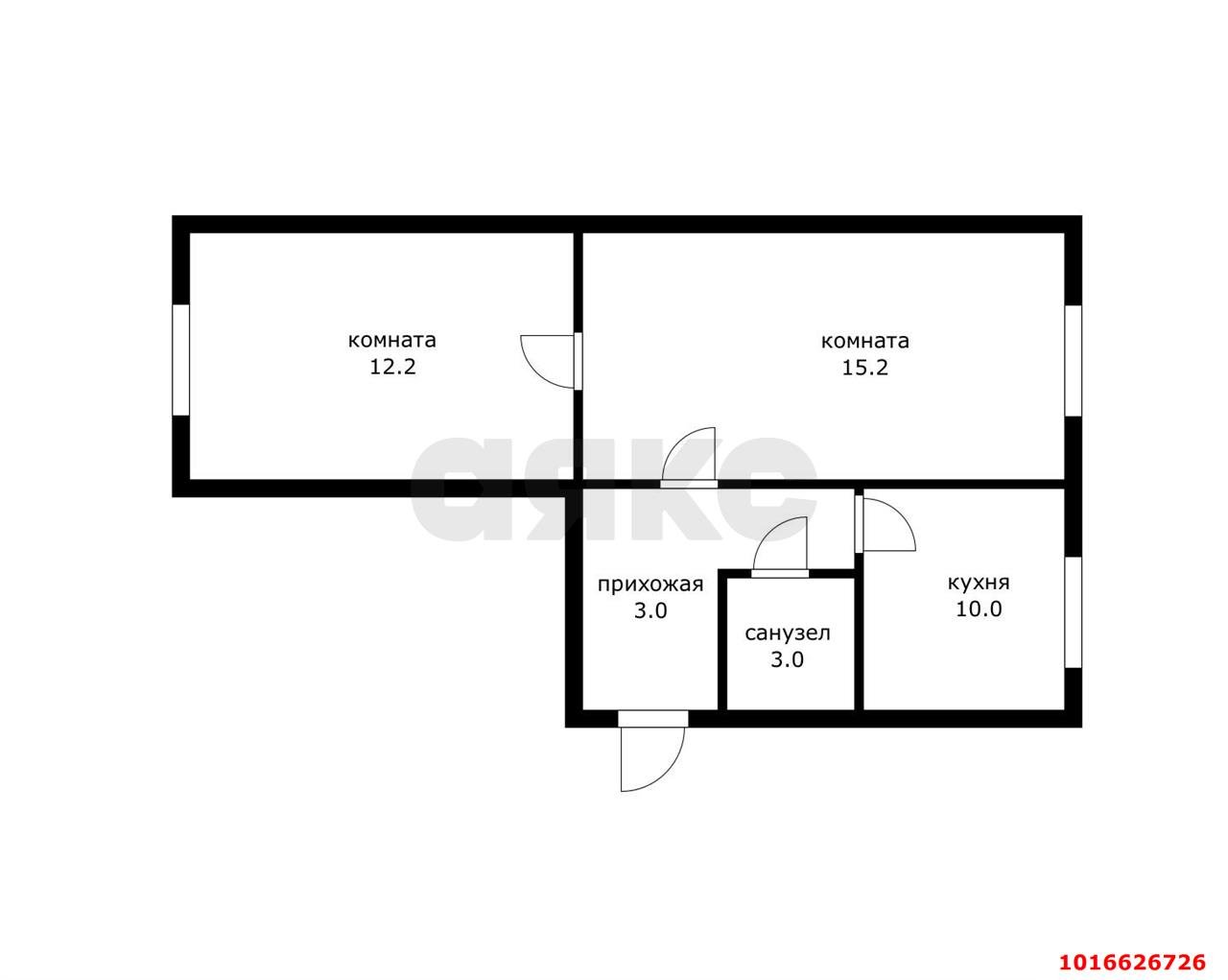 Фото №12: 2-комнатная квартира 45&nbsp;м², 1/5&nbsp;эт. - Краснодар, Прикубанский внутригородской округ, мкр. Фестивальный, ул. Герцена, 172
