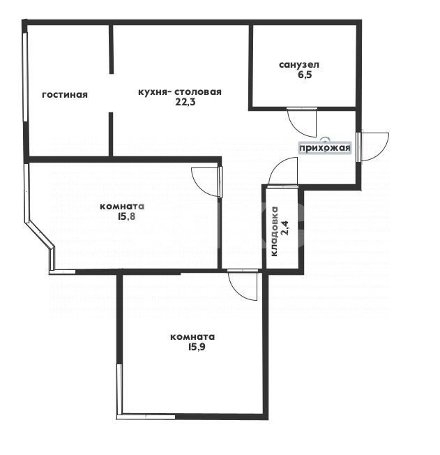 Фото №31: 2-комнатная квартира 74&nbsp;м², 2/7&nbsp;эт. - Геленджик, мкр. жилой комплекс Лазурный-2, ул. Верхняя, 4к1